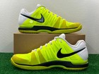 Sz 10 Men - Nike Zoom Vapor 9 Tour Federer Volt White Tennis Shoes Rare 488000