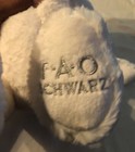 Fao Schwarz Teddy Bear Ivory White Silver 13  Soft Toy Stuffed Animal