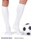 Fitrell 2 Pack Baseball Soccer Softball Socks For Medium  White  2 Pack  