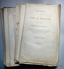 1871 Antique City Of Trenton History And Foldout Map Nj W Unbound Uncut Original
