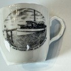 Bridgton   Maine Me Antique Steamer Hawthorne Long Lake Souvenir Mustache Cup
