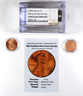 Official Us Mint Coin Die Cancelled Defaced 1994 Denver 1c With Blank  Cent  Coa