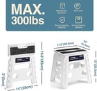 13  Folding Step Stool For Adults And Kids Holds Up To 300 Lbs non-slip Folding