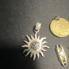 Judaica Pendant charm Lot Of 5 Menorah Star Of David Scroll Hebrew Sun 10 Agorot