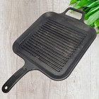 Lodge 12  Cast Iron Ribbed Square Skillet Griddle Fry Pan Frying Pan P12sgr Usa
