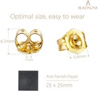 6 Pcs 14k Gold Earring Backs For Studs Butterfly Safety Locking Replacements