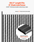 Chain Link Fence Privacy Slats Double-wall For 6  High Fence Bottom Lock Black