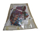 Vintage Felt Christmas Ornament Kit Double Bell Bead Sequin Open Package 1970s