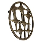 Cast Iron Stars Trivet     Bronze Finish  8  Round  Mid Century Modern Style