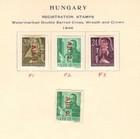 13 Hungary Special Delivery   Registration Stamps Old Album Pages 1916-1946 Mint