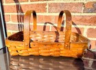 Antique Splint Oak Gathering Basket Circa 1900 Handmade