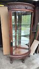 R  J  Horner Carved Mahogany Beveled Glass Corner China Cabinet