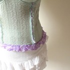 Donna Loren Mint Whimsical Lace Bustier Top 36c