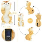 Solar Garden Statue Figurine resin Statue Playing Butterfly outdoor Cat