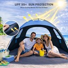Nxone Beach Tent Sun Shelter With Upf 50  Uv Protection  Lightweight Easy Set   