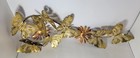 Vintage Wall Hanging Brass And Copper Artwork Butterflies Flowers 2 Piece 3d 