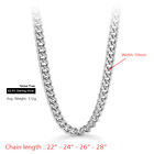 925 Sterling Silver 10mm Miami Cuban Link Chain Men s Necklace W  Box Lock Clasp