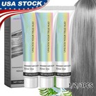 1-3x Permanent Hair Color Silver Dye Cream Unisex Diy Silver Gray Hair Dye Cream