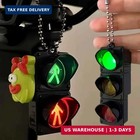 Novelty Car Keychain For Bag  Funny Unique Cool Stoplight Key Chain Accessories