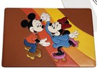 Disney X Coach Postcard Mickey Minnie Multi-color Glovetanned Leather Cq813 New