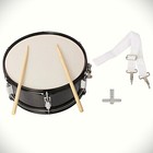 New Black 14 X 5 5 Inch Marching Snare Drum With Sticks  Strap  And Drum Key