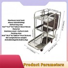Commercial Heavy Duty Janitorial Cart Housekeeping Cleaning Trolleysilent Caster