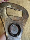 Vtg Metal Beer Bottle Opener Extra Large 9 75  Bronze Copper Patina