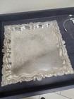 Vintage Victorian Style Silver Plated Square Footed Serving Tray-sheridan Silver