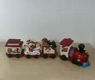 Christmas Locomotive Porcelain 4 Piece Set Vintage Taiwan Santa Bears Animals