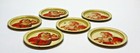 Vintage Coca-cola Advertising 3 1 2  Tin Santa Claus Coaster Set Of Six Nice   