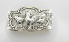Vintage Portuguese 833 Continental Silver Rooster   Chicks Napkin Ring 1 3 4 