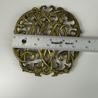 Vtg Virginia Metalcrafters Williamsburg William   Mary Cypher Brass Trivet Cw
