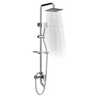 8  Wall Mount Chrome Shower Faucet Set Rainfall Hand Shower Tub Filler Mixer Tap
