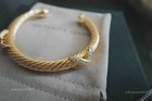 New gold Davldcolored Double X Bracelet With Diamonds