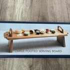 Artes   Wood Platform Serving Board Rustic Food Display Stand New