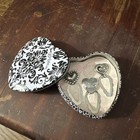 Brighton Set Of 3 Hearts Metal Bookmarks New Silver Plate In Heart Tin Box