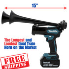 Makita Premium Train Air Horn Dual Long Loud Trumpets Long Range  2000ft  Remote