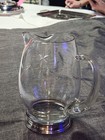 Vintage Wallace Silversmith Glass Cocktail Pitcher  Silver Base  6 5  Tall
