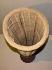 Vintage Wicker Umbrella Stand Cane Holder Weighted Base 28    Tall