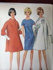 Vintage 1960s Mccalls Pattern 8670 Wrap Coat   Dress 12 32 Ff Bow Collar Uncut