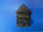 Cast Iron Wall Mount Match Safe Holder 