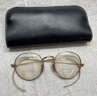 Antique Eyeglasses Round Full Frames Wire Rim 1 10 12k Gold Filled Gf W Case