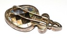 Vintage Elligator Solid 925 Sterling Silver Hair Barrett Clip Mop Topaz 