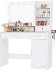 Vanity With Mirror Lights Makeup Vanity Desk Women Girls Bedroom Dressing Table