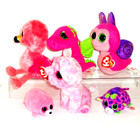 Ty Pink Plushies Assorted Plush Stuffed Animal Toys - Mixed Lot Of 6
