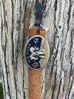 Vintage 1998 Boy Scouts Bighorn Leadership Belt Buckle Camp Tahosa Leather S40