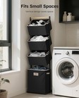 Soledi 4 Section Laundry Hamper Sorter  Stackable Laundry Basket Organizer With 