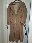 Vintage 1980 London Fog Maincoats Classic Double Breasted Belted Trench Coat 18r