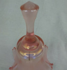 Vintage Fenton Glass Bell Pink Satin Star Iridescent
