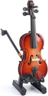 Wooden Miniature Violin With Stand  Bow And Case Mini Violin Musical Instrume   